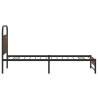 Brown Oak Bed Frame 90x190 cm - Robust & Elegant Design