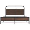 Classic Brown Oak Bed Frame 135x190 cm - Sturdy & Elegant Design