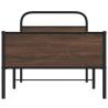 Classic Brown Oak Bed Frame 100x200 cm - Sturdy & Elegant Design