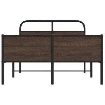 Stylish Brown Oak Bed Frame 120x190 cm | Hipomarket