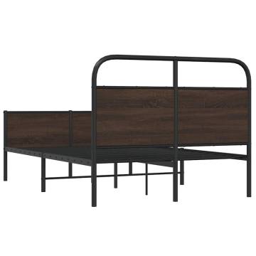 Stylish Brown Oak Bed Frame 120x190 cm | Hipomarket