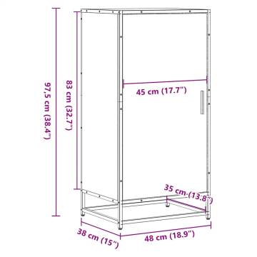 Shoe Rack Smoked Oak - Stylish Storage Solution | HipoMarket