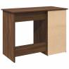 Durable Brown Oak Desk - 102x50x75 cm Engineered Wood