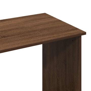 Durable Brown Oak Desk - 102x50x75 cm Engineered Wood