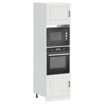 Oven Cabinets 2 pcs Lucca White Engineered Wood - Hipo Market