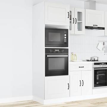 Oven Cabinets 2 pcs Lucca White Engineered Wood - Hipo Market