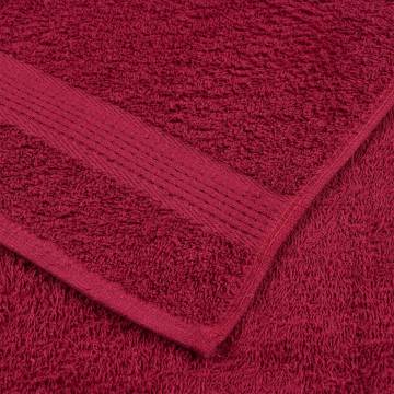 Towels 4 pcs Bordeaux 100x200 cm 100% Cotton – Soft & Absorbent