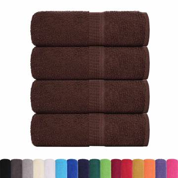 Soap Towels 4 pcs Brown 30x30 cm - 100% Cotton Soft & Absorbent