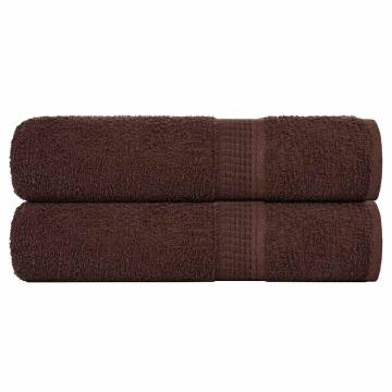 Brown Bath Towels 2 pcs 100x150 cm 100% Cotton - Soft & Durable