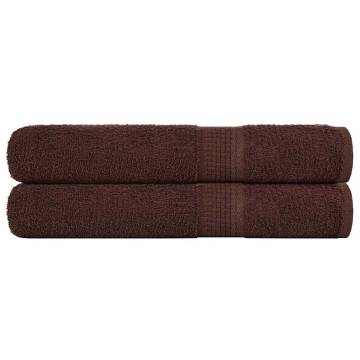 Brown 100% Cotton Towels 2 pcs - 100x200 cm | Hipomarket