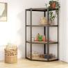 4-Layer Corner Shelf Anthracite Steel&Engineered Wood Colour anthracite Size 75 x 75 x 160 cm Quantity in Package 1 Amount 