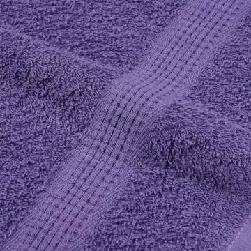 4 Pcs Purple Sauna Towels - 100% Cotton, Absorbent & Hygienic