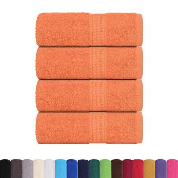 Soap Towels 4 pcs Orange | 100% Cotton 30x30 cm | Hipomarket