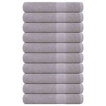 10 pcs Grey Sauna Towels - 100% Cotton, 80x200 cm