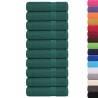 10 Pcs Green Bath Towels | 100% Cotton | Soft & Absorbent