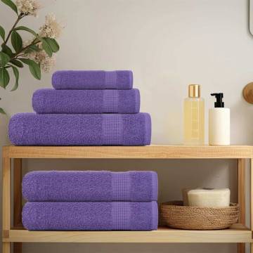 Guest Towels 4 pcs Purple 30x50 cm 100% Cotton - Hipomarket