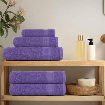 Shower Towels 2 pcs Purple 70x140 cm - 100% Cotton & Soft