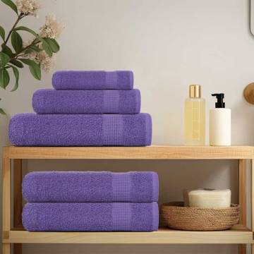 10 Pack Purple Shower Towels - 100% Cotton, 70x140 cm