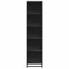 Versatile Black Book Cabinet - 40x35x170.5 cm Engineered Wood