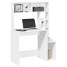  Desk with Shelves White 100x45x140 cm Engineered Wood Colour white 