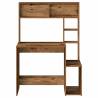 Desk with Shelves - Old Wood 100x45x140 cm | Hipomarket