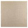 Rug ZIZUR Beige 200x200 cm - Jute Look for Indoor & Outdoor