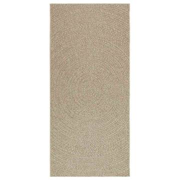 Rug ZIZUR Beige 100x200 cm - Jute Look for Indoor & Outdoor