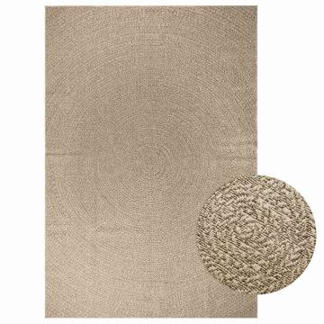 Rug ZIZUR Beige 200x290 cm - Jute Look for Indoor & Outdoor