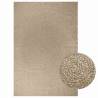  Rug ZIZUR Beige 200x290 cm Jute Look Indoor and Outdoor Colour beige Size 200 x 290 cm Pattern round 