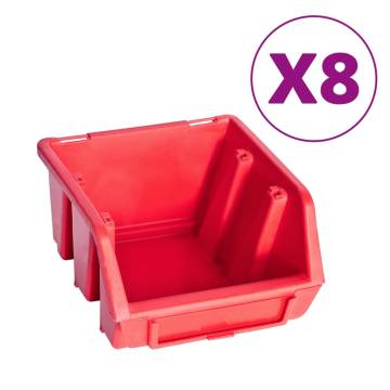 39 Piece Storage Bin Kit - Red and Black | Hipomarket