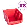 39 Piece Storage Bin Kit - Red and Black | Hipomarket