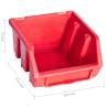 39 Piece Storage Bin Kit - Red and Black | Hipomarket