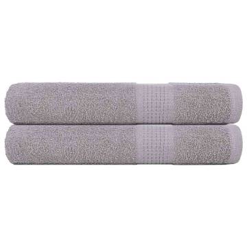 2 pcs Grey Towels 100x200 cm - 100% Cotton | HipoMarket