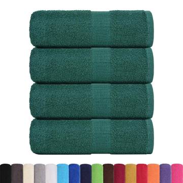 Soap Towels 4 pcs Green 30x30 cm 100% Cotton - Hipomarket