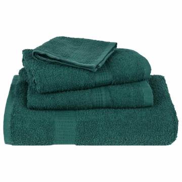 Soap Towels 4 pcs Green 30x30 cm 100% Cotton - Hipomarket