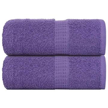 Purple Guest Towels 2 pcs - 100% Cotton 30x50 cm | HipoMarket