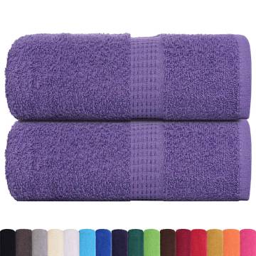 Purple Guest Towels 2 pcs - 100% Cotton 30x50 cm | HipoMarket