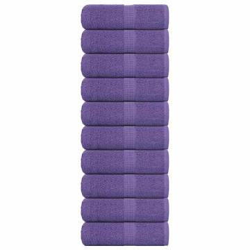 Guest Towels 10 pcs Purple 30x50 cm 360 gsm | Hipo Market