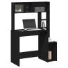  Desk with Shelves Black 100x45x140 cm Engineered Wood Colour black 