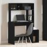 Black Desk with Shelves - 100x45x140 cm Engineered Wood