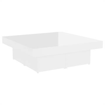 High Gloss White Coffee Table - 90x90 cm | HipoMarket