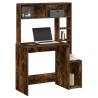  Desk with Shelves Smoked Oak 100x45x140 cm Engineered Wood Colour smoked oak 