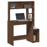  Desk with Shelves Brown Oak 100x45x140 cm Engineered Wood Colour brown oak 