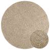  Rug ZIZUR Beige Ø 120 cm Jute Look Indoor and Outdoor Colour beige Size Ø 120 cm Pattern round 