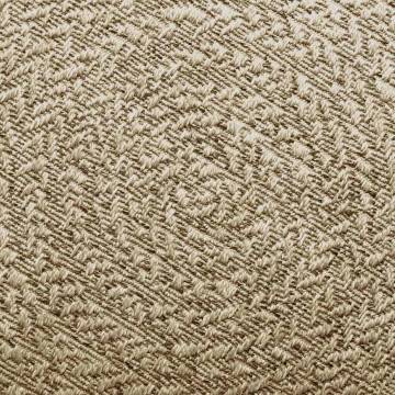 Rug ZIZUR Beige Ø 120 cm - Jute Look for Indoor & Outdoor Use