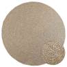  Rug ZIZUR Beige Ø 200 cm Jute Look Indoor and Outdoor Colour beige Size Ø 200 cm Pattern round 