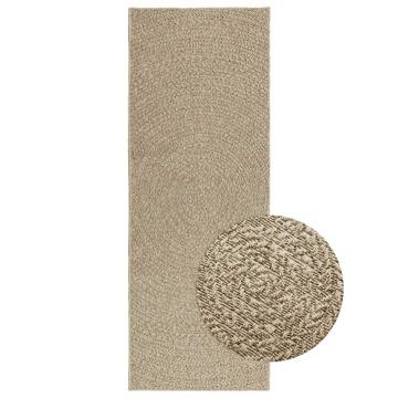 Rug ZIZUR Beige 80x200 cm - Jute Look Indoor & Outdoor