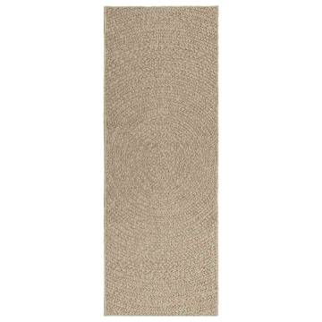 Rug ZIZUR Beige 80x200 cm - Jute Look Indoor & Outdoor