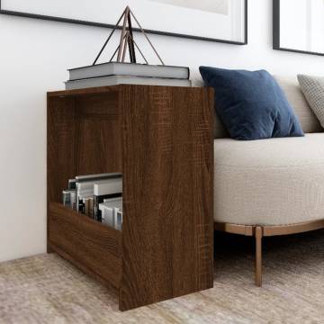 Brown Oak Side Table - Stylish & Practical for Living Room