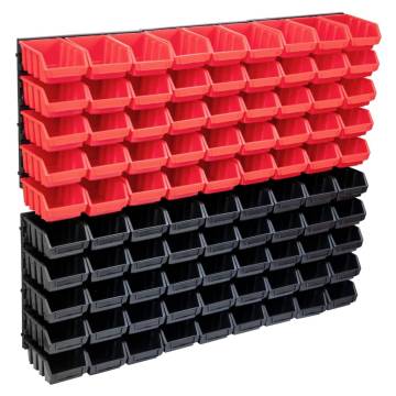 96 Piece Storage Bin Kit with Wall Panels - Organize Your Space